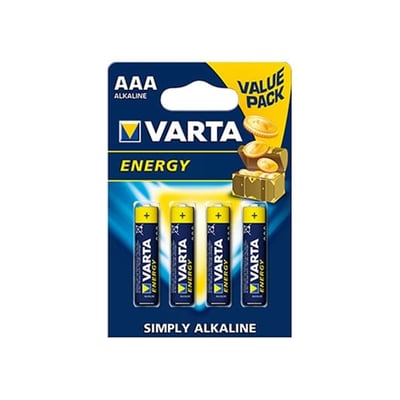 Pilhas Alcalinas Varta Energy LR03 AAA 1.5V 4un