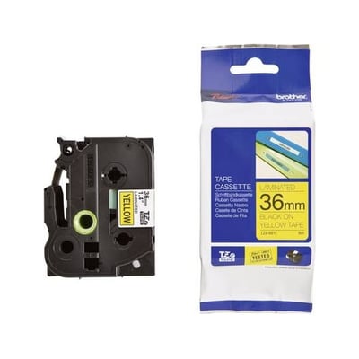Fita Original Brother TZe661 Amarelo/Preto 36mm