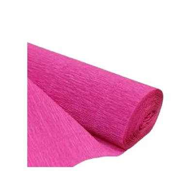 Papel Crepé 50x250cm Rollo Rosa Fuerte