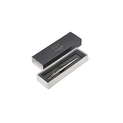Bolígrafo Parker Jotter Acero GT c/ Clip Dorado
