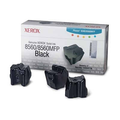 Tinta Sólida Original Xerox 8560AN Preto Pack 3