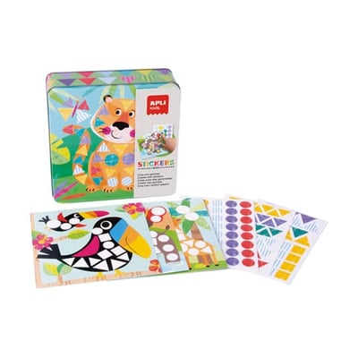 Juego Didáctico Autoadhesivos Selva - Caja de Metal