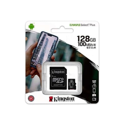 Cartão de Memória Kingston CANVAS Select Plus 128GB
