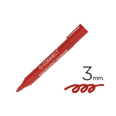 Marcador Permanente 3mm Rojo - Pack 10
