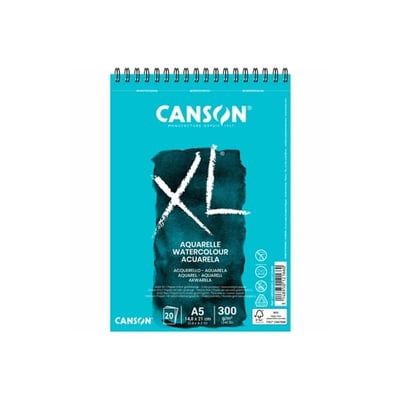 Bloc Espiralado Canson XL Aquarelle A5 300gr 20Hojas