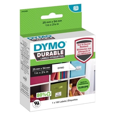 Fita Dymo adesiva alta duração 25mm X 54mm