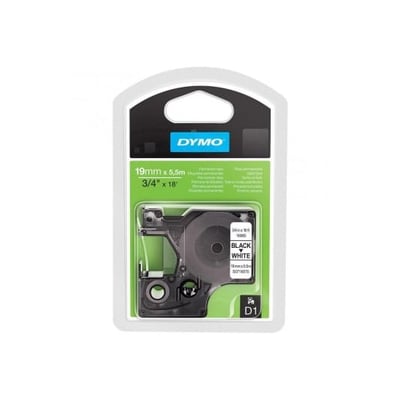 Fita Dymo Poliester D1 16959 19mmx5.5m Preto/Bra.