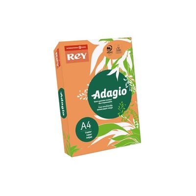 Papel Fotoc. Adagio A4 80gr Naranja Intenso 500fls