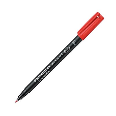 Marcador Staedtler Perm. Lumocolor F Rojo -1un