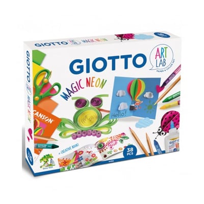 Conjunto Giotto Art Lab Magic Neon 38 Piezas