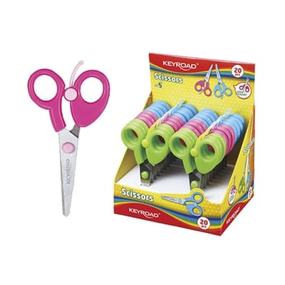Tesoura Escolar 13cm Keyroad Protect - Pack 20