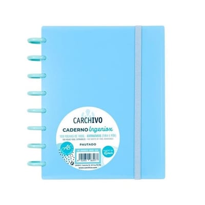 Caderno Inteligente A5 Quadriculado 80f Azul