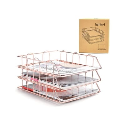 Tablero con 3 Cajones Rose Gold