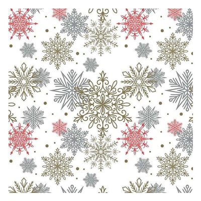 Papel Embrulho Natal Flake 70cmx100mts 25 folhas