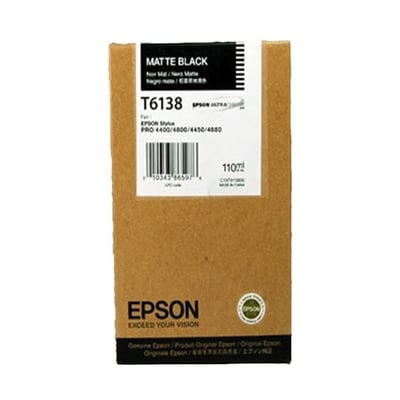 Cartucho de tinta Original Epson T6138 Negro Mate