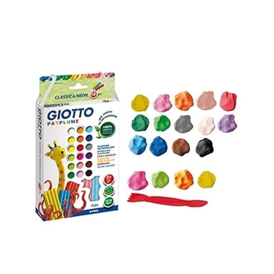 Plasticina Giotto Patplume Cores Sortidas 18x20g