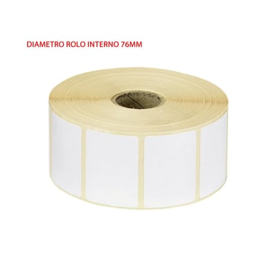 Rolo de Etiquetas Térmicas 51x25mm D76 1000 Etiquetas