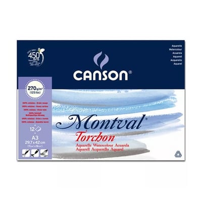 Bloc encolado Canson Montval 297x420mm 300gr 12hojas