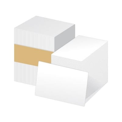 Cartões ZEBRA Brancos sem Banda Magnética Pack 500