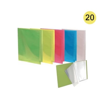 Pasta Portefólio A4 20 bolsas - Amarelo