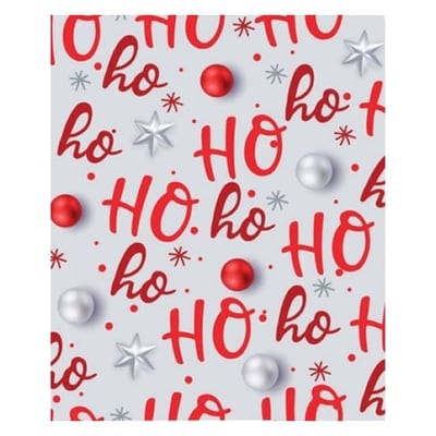 Papel Embrulho Natal Hoho 70cmx100mts 25 folhas