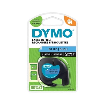 Fita Dymo 91205 12mmx4m Preto/Azul