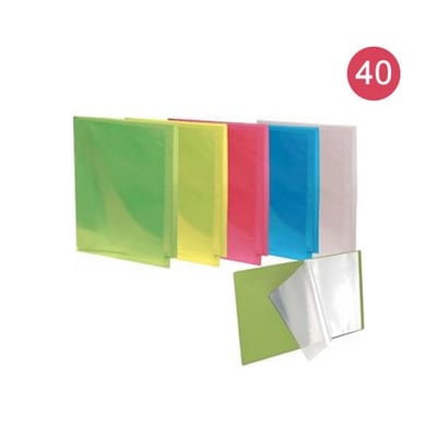 Pasta Portefólio A4 40 bolsas - Vermelho