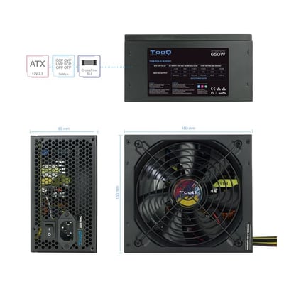 Fonte de Alimentação TooQ APOLO-650SP 650W 20+4 pin ATX