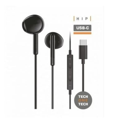 Auriculares Eartech USB-C Com Microfone - Preto