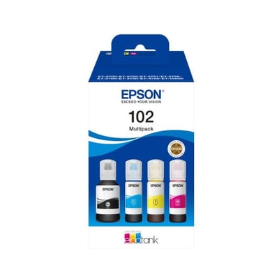 Cartucho de tinta Original Epson EcoTank 102 Pack 4 Colores