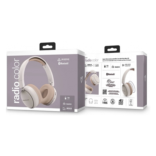 Auscultadores Energy Sistem Radiocolor FM Cream