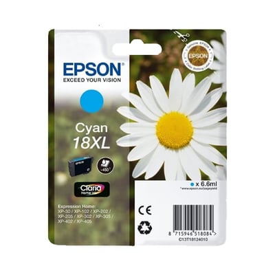Cartucho de tinta Original Epson 18XL (T1812) Cian Alta Cap.
