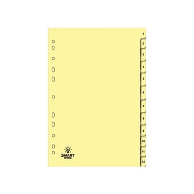 Separadores Cartolina numerados 1 a 12