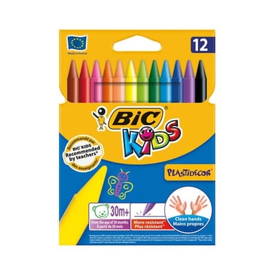 Lápices de Cera Bic Kids Plastidecor 12 Colores