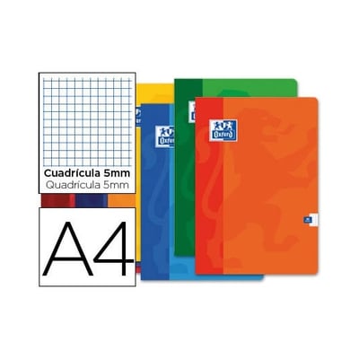 Cuaderno Grapado Oxford Colours A4 Cuadrícula 90gr