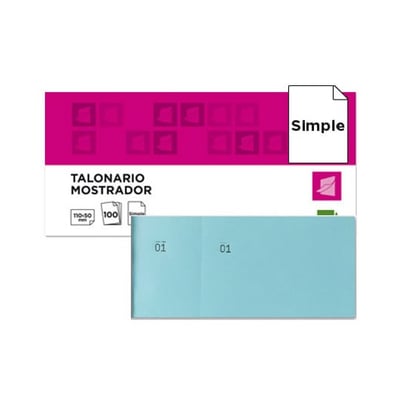 Bloco Numerado 50x110mm 100fls - Azul Celeste