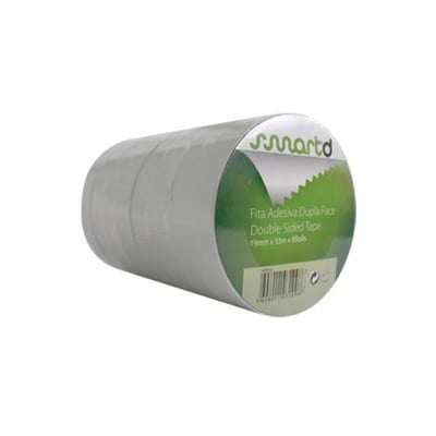 Cinta Adhesiva Doble Cara 19mmx33mts Pack 8