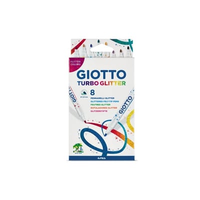 Marcador Feltro Giotto Turbo Glitter 8 Cores