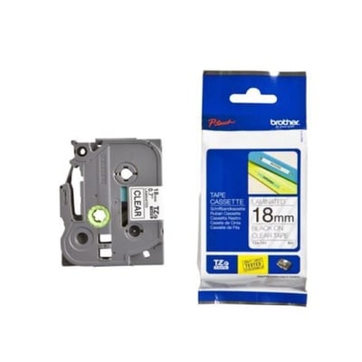 Fita Original Brother TZe141 Preto/Transp. 18mm