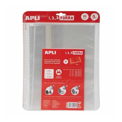 Forro de Libros Ajustable 290x530mm 75mic Apli 5un