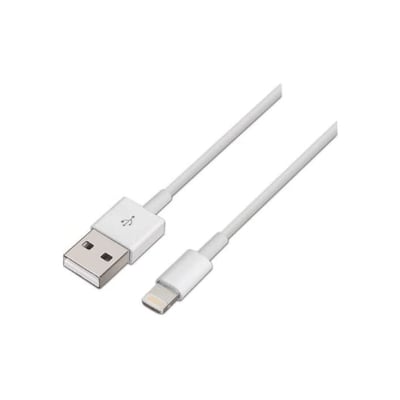 Cable Lightning - USB A 2.0 Blanco 1mt