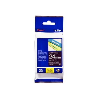 Fita Laminada Orig. Brother 24mmx8mts Preto/Branco