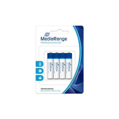 Pilhas Alcalinas Media Range LR03 AAA 1.5V 4un