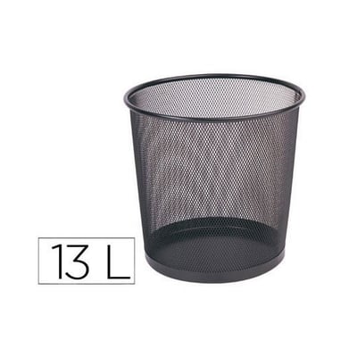 Caixote para Lixo em Rede Metálica 265x285mm Preto