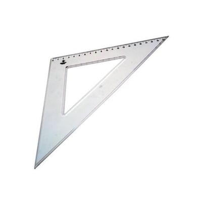 Esquadro Plástico Cristal Smart Office 60º 20cm 