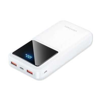 Powerbank Vention 20000mAh 2.5W USB (C+A+A) Blanco