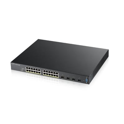 Switch Gerido Zyxel XGS2210-28HP L2 Gigabit Ethernet 24 Portas Power over Ethernet (PoE) 1U