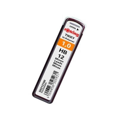 Minas Rotring 1,0 HB Tubo Pack 5
