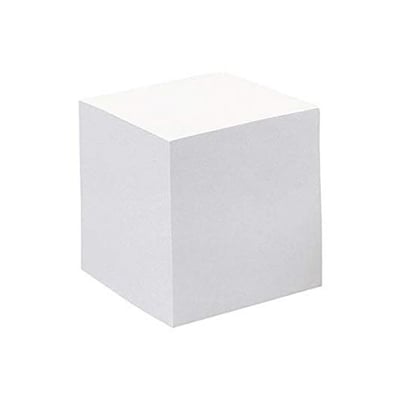 Bloco de Notas Papel Colado 80g 9x9x9cm Branco