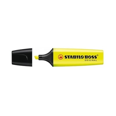 Marcador Stabilo Boss Fluorescente Amarillo Cx 10